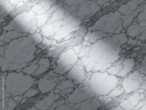 Elegant white marble texture with diagonal light beam