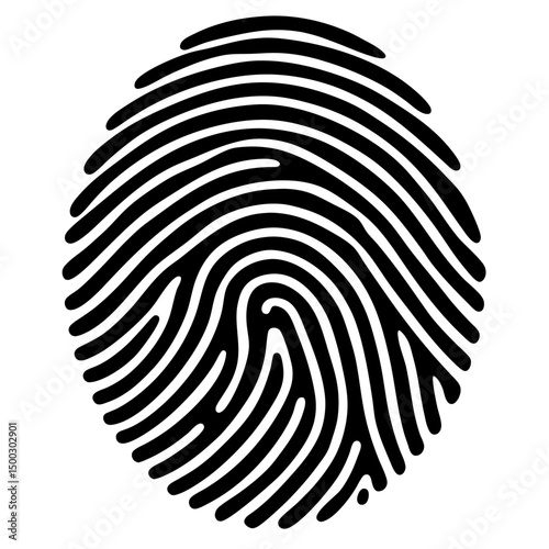 Fingerprint vector icons. Finger print id authentication symbol set.