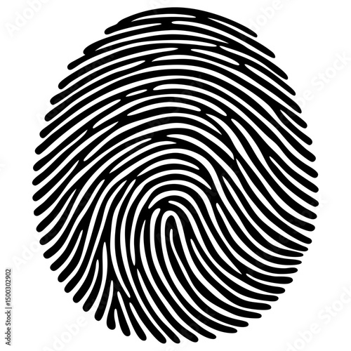 Fingerprint vector icons. Finger print id authentication symbol set.