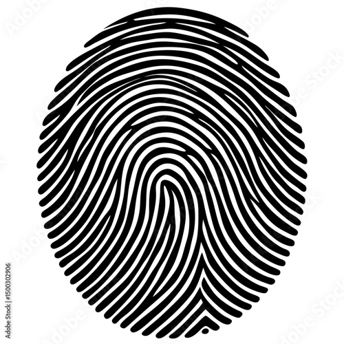 Fingerprint vector icons. Finger print id authentication symbol set.