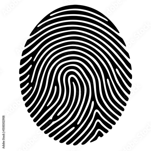 Fingerprint vector icons. Finger print id authentication symbol set.