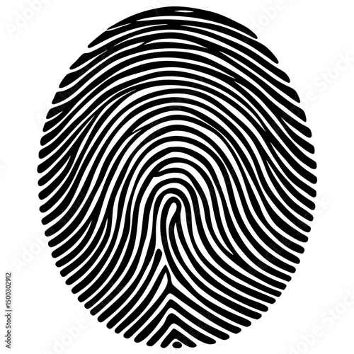 Fingerprint vector icons. Finger print id authentication symbol set.