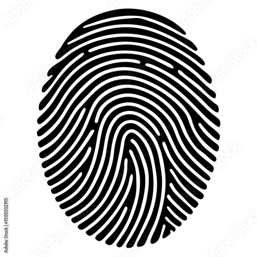 Fingerprint vector icons. Finger print id authentication symbol set.