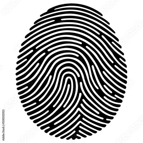 Fingerprint vector icons. Finger print id authentication symbol set.