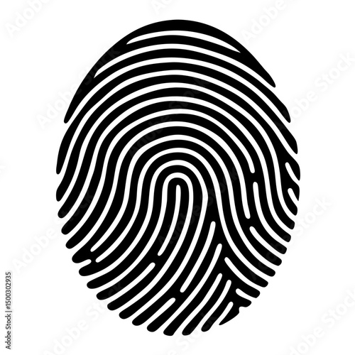 Fingerprint vector icons. Finger print id authentication symbol set.