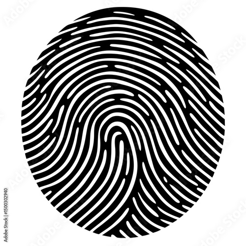 Fingerprint vector icons. Finger print id authentication symbol set.