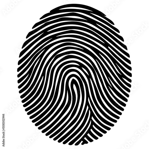 Fingerprint vector icons. Finger print id authentication symbol set.