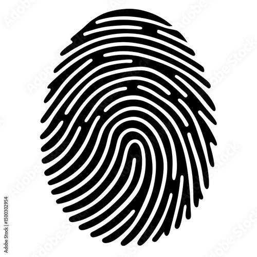 Fingerprint vector icons. Finger print id authentication symbol set.