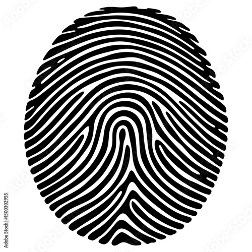 Fingerprint vector icons. Finger print id authentication symbol set.