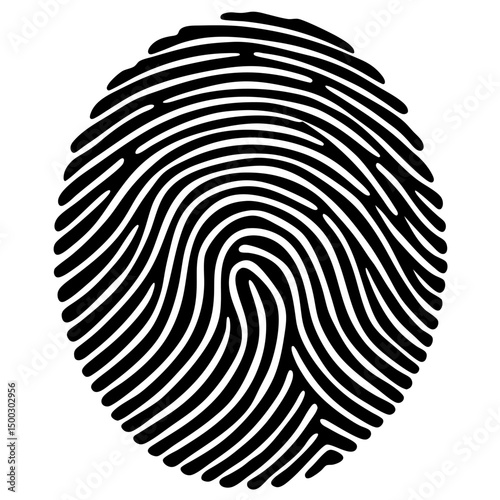 Fingerprint vector icons. Finger print id authentication symbol set.