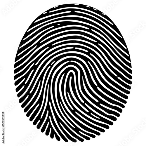 Fingerprint vector icons. Finger print id authentication symbol set.