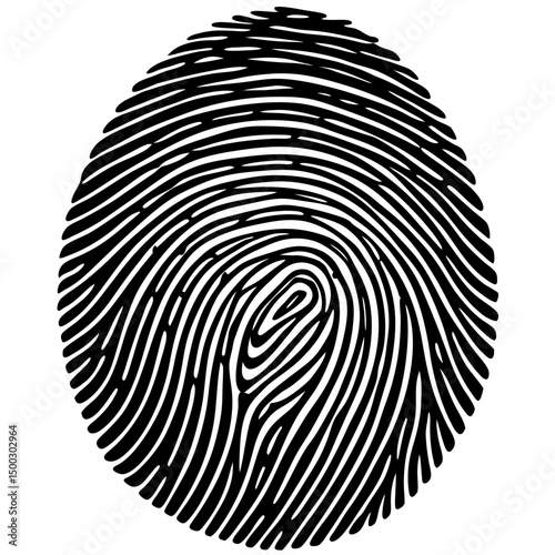 Fingerprint vector icons. Finger print id authentication symbol set.