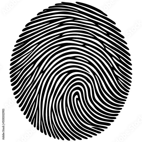Fingerprint vector icons. Finger print id authentication symbol set.