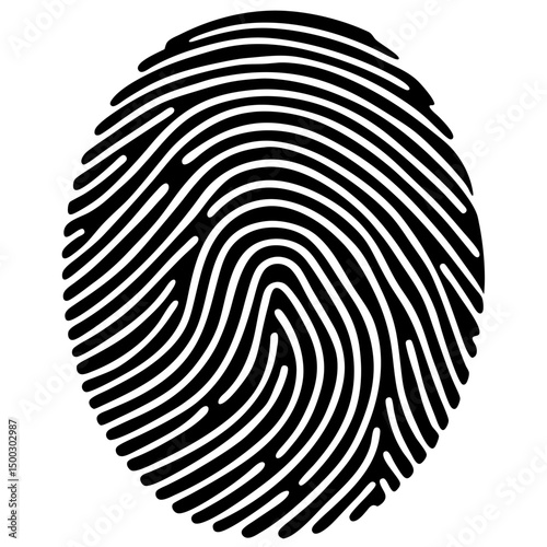 Fingerprint vector icons. Finger print id authentication symbol set.