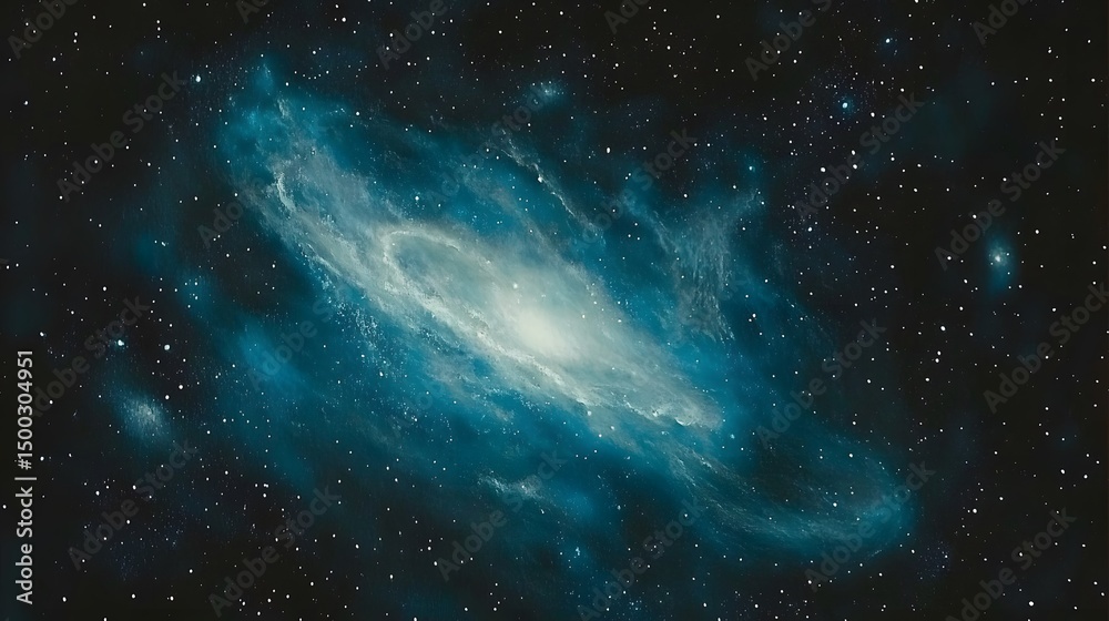 Fototapeta premium Spiral Galaxy Cosmic Nebula Deep Space Starry Night