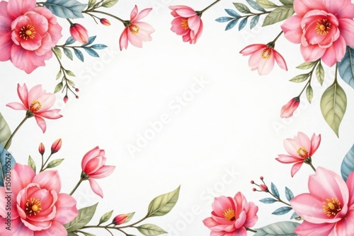 Delicate watercolor floral pattern, perfect for spring flyers , petal, party