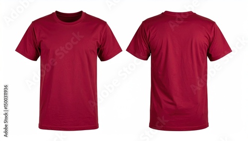 Red Tshirt Mockup with Front  Back.