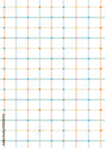 Gingham seamless pattern. Pastel plaid stripes tartan texture vector. Checkered illustration.
