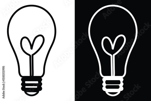 light bulb icon. It features the classic bulb shape with a rounded top and a narrower base. 