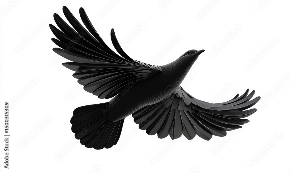 Obraz premium Pigeon flying isolated on white background. AI generated illustration.