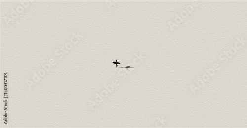 human silhouette with shadow on old texture paper vector