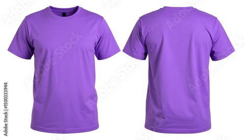 Purple Tshirt Mockup with Front  Back.