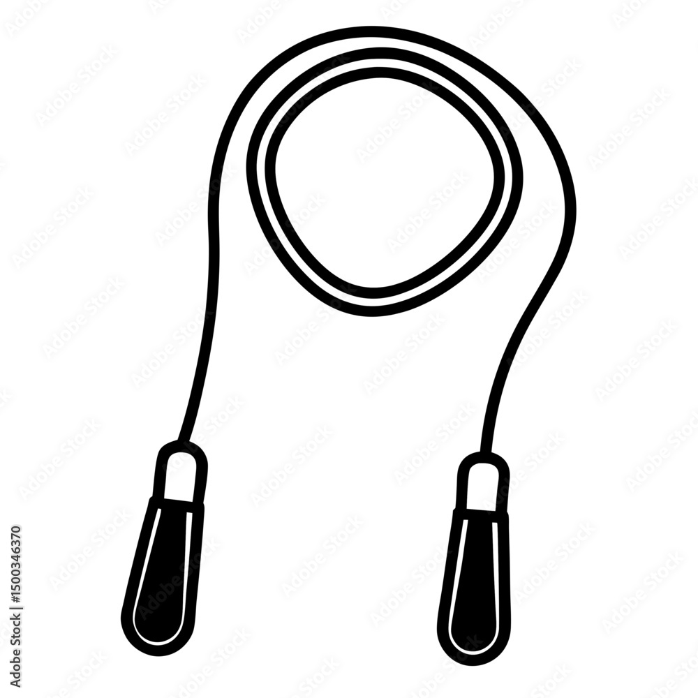 Obraz premium Jump Rope Vector Design Printable Gym & Workout Clipart for Digital Downloads