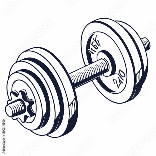 Barbell  Vector Design  Printable Gym & Workout Clipart for Digital Downloads