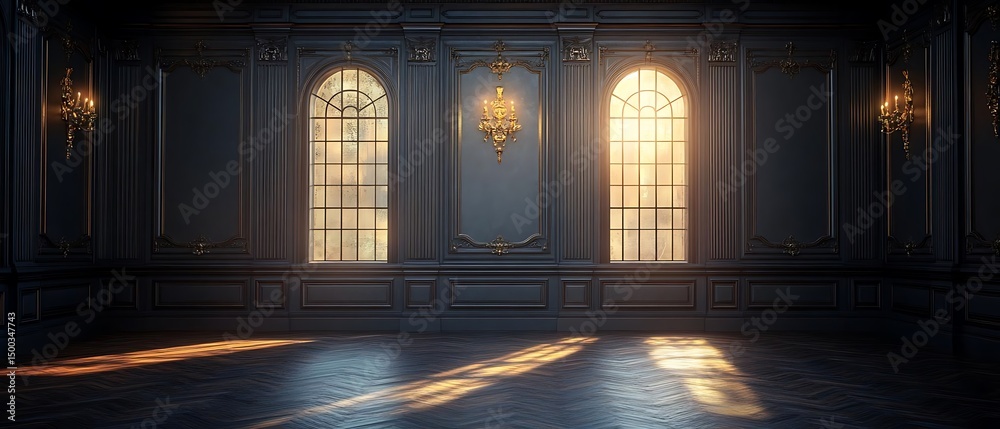 Obraz premium Sunlight in Grand Room. Interior Design