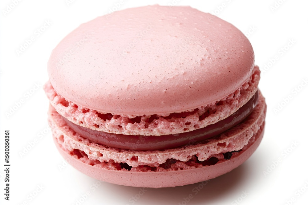 Pink macaron, close-up Pink macaron, close-up