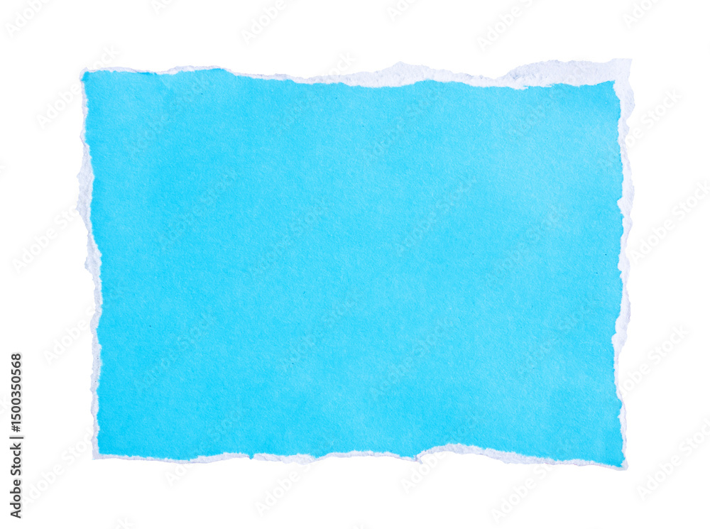 Obraz premium blue torn paper isolated on white