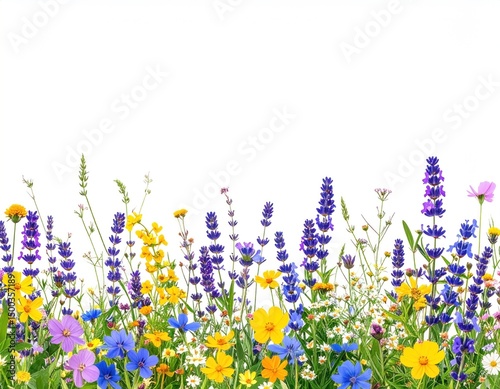 Vibrant wildflower border