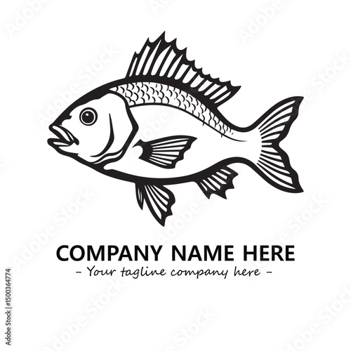 Fish logo company design vector illustration