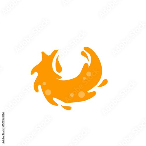 orange splash vector