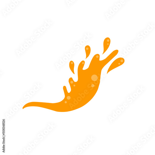 orange splash vector