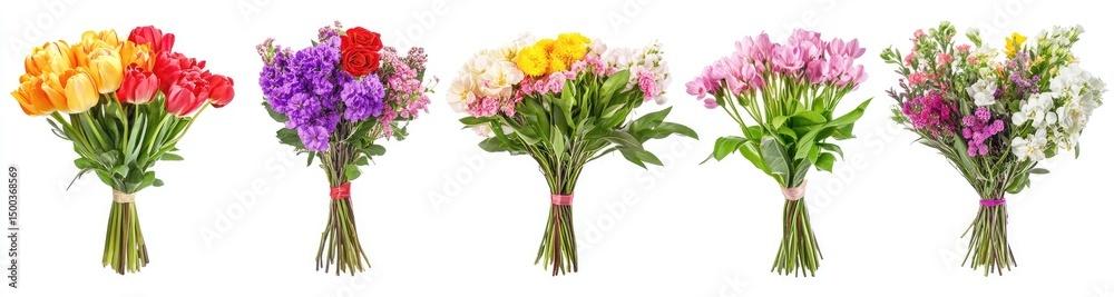 Obraz premium Assorted flower bouquets in various colors (2)