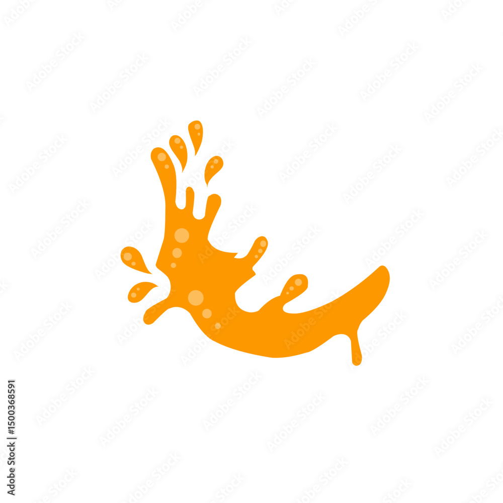 Obraz premium orange splash vector