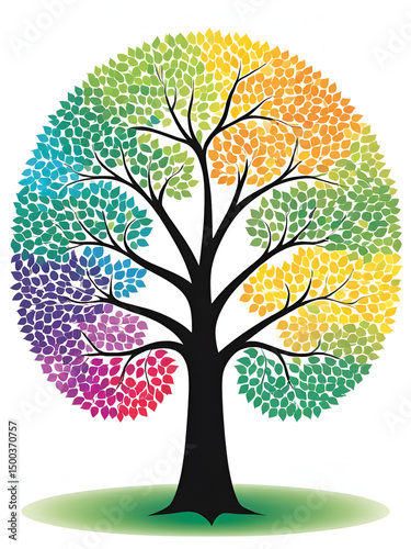 Color-Coded Illustration of a PQ Tree Representing Permutations