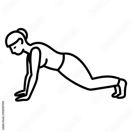 Push-Up Vector Design  Printable Gym & Workout Clipart for Digital Downloads