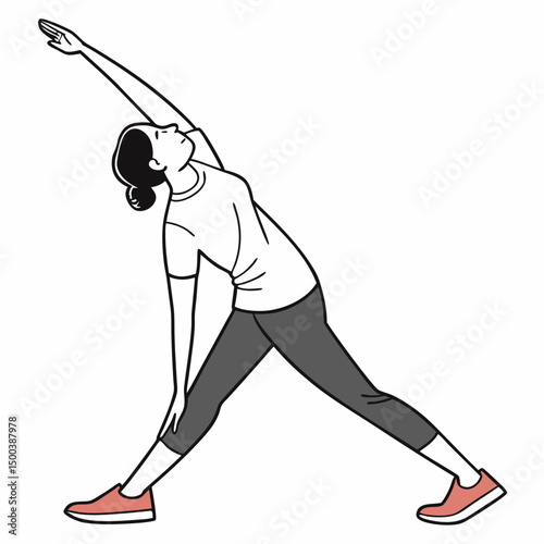 Stretching Vector Design  Printable Gym & Workout Clipart for Digital Downloads