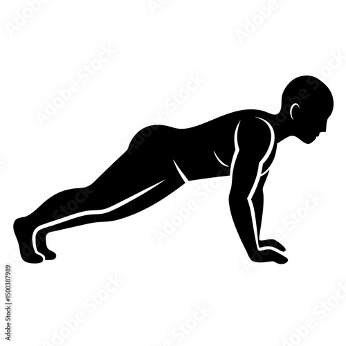 Push-Up Vector Design  Printable Gym & Workout Clipart for Digital Downloads