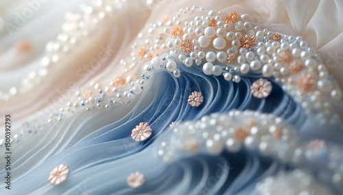 Pearl Wave Fabric Texture.