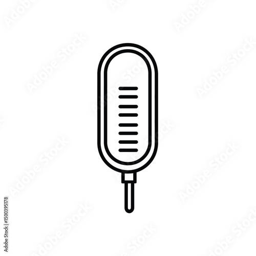 Outline medical tool shows temperature readings with transparent background for healthcare purposes