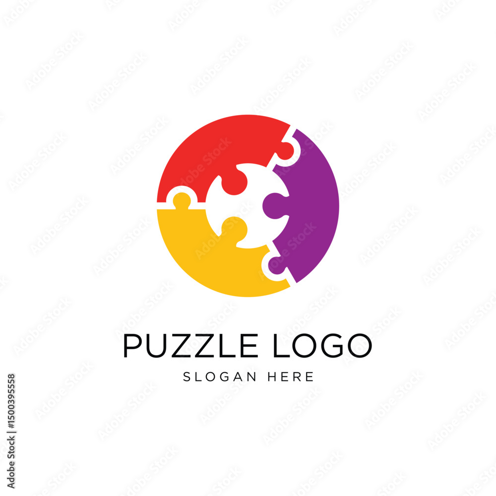 Puzzle Logo Design Graphic Vector Puzzle Logo Design Graphic Vector