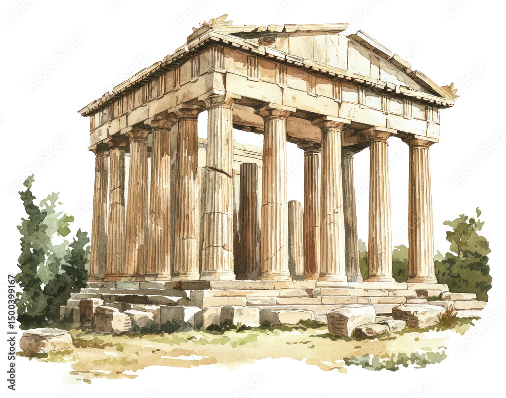 Fototapeta premium PNG An ancient Greece architecture parthenon building.