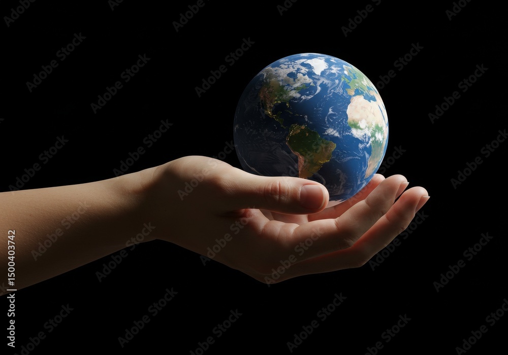 Photo of a Hand Holding Earth Globe Against a Black Background Photo of a Hand Holding Earth Globe Against a Black Background