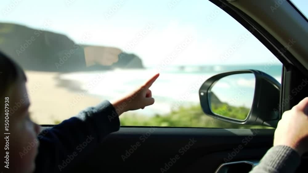 custom made wallpaper toronto digitalChild Pointing Out Window During Scenic Road Trip