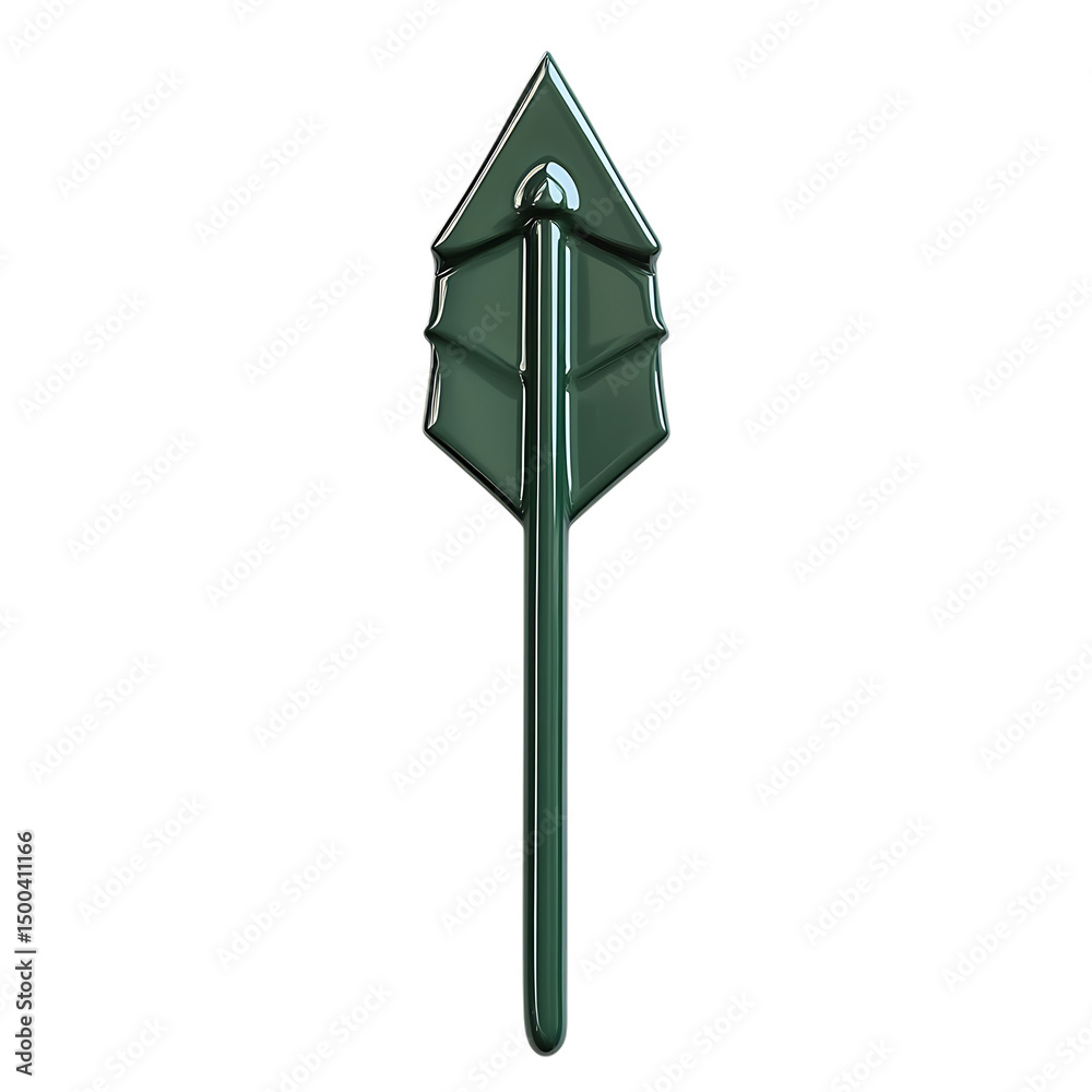 Bold Arrow with Sharply Defined Edges in Emerald Green Isolated on Transparent Background Bold Arrow with Sharply Defined Edges in Emerald Green Isolated on Transparent Background