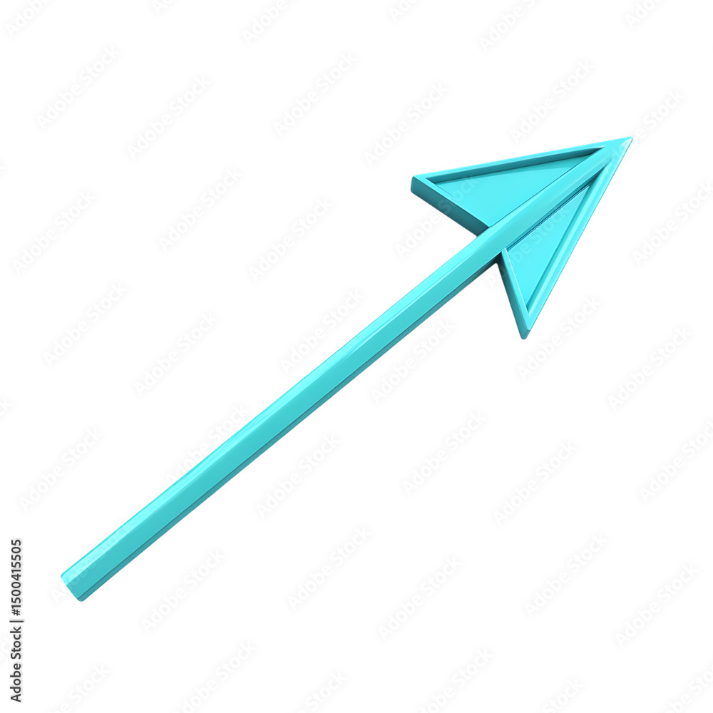 Contemporary Arrow with Crisp Clear Lines in Bright Isolated on Transparent Background Contemporary Arrow with Crisp Clear Lines in Bright Isolated on Transparent Background