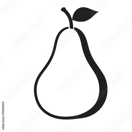 pear isolated vector